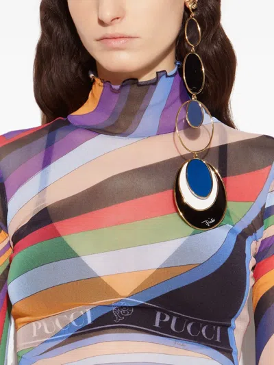 Pucci Bersaglio Drop Earring In Multi