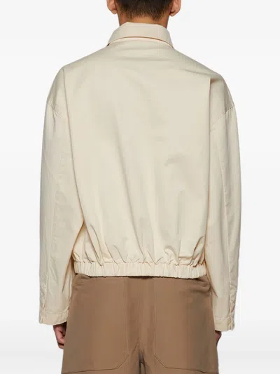 Entire Studios Ana Cropped Poplin Overshirt In Yellow