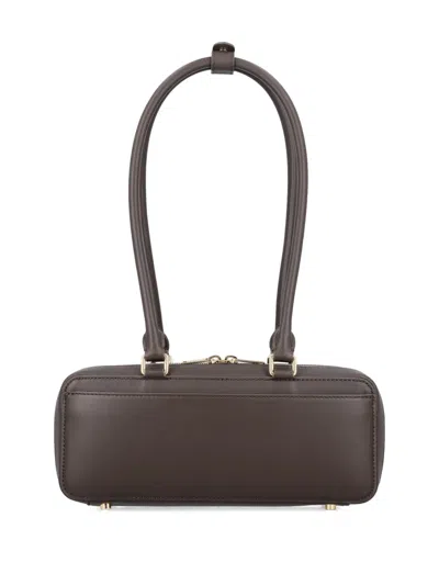 Self-portrait Rectangular Shoulder Bag With Double Handle In Brown