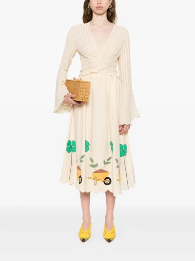 Stella Nova Natalie High-rise Skirt In Neutral