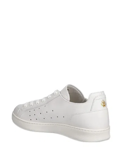 Bally Perforated Leather Sneakers In White
