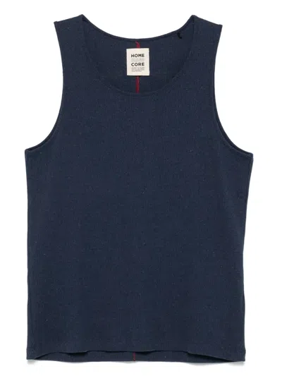 Home Core Ribbed Tank Top In Black