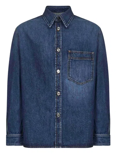 Givenchy Classic Denim Shirt With Button-up Front