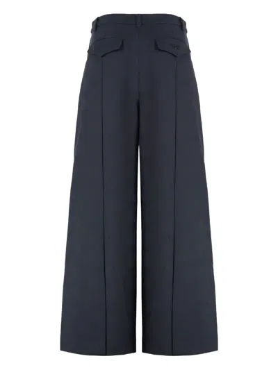 Mcm Lauretos Pleated Trousers In Blue