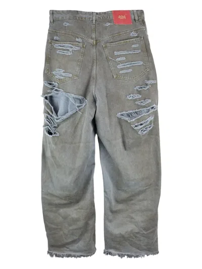 424 Daddy Distressed Jeans In Gray