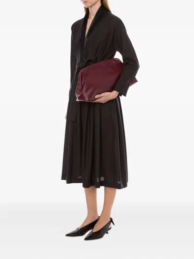 Alberta Ferretti Long Sleeve Dress In Brown