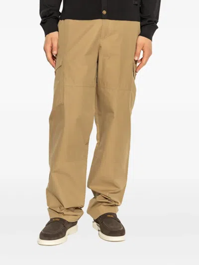 Versace Tailoring Label Cargo Pants In Yellow