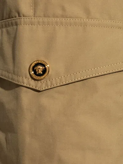 Versace Tailoring Label Cargo Pants In Yellow