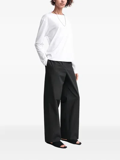 Totême Classic Long-sleeve Lyocell And Cotton T-shirt In White