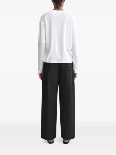 Totême Classic Long-sleeve Lyocell And Cotton T-shirt In White