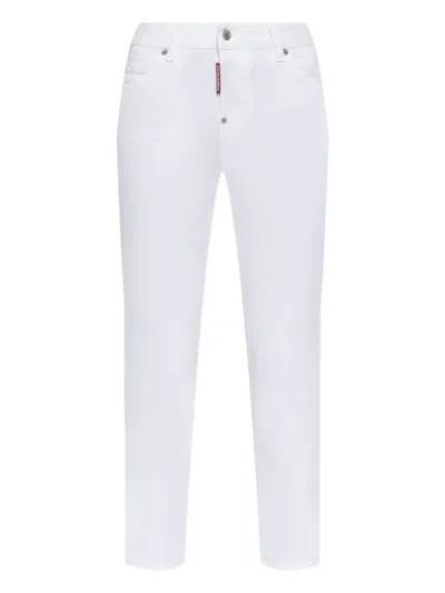Dsquared2 Skinny Jeans With Classic Five-pocket Design In White