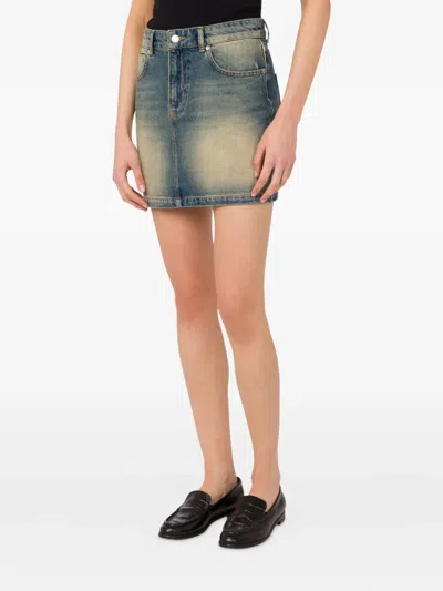 Moschino Denim Skirt Belt Loops In Blue