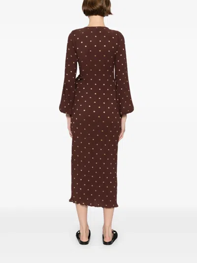 CHOCOLATE PLISSE 裹身式连衣裙