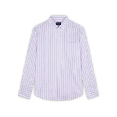 Paul & Shark X-soft Shirt With Multicolor Striped Pattern In White