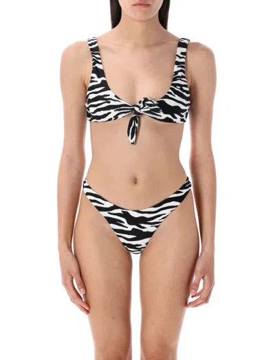 Attico Bikini White E Black In Black