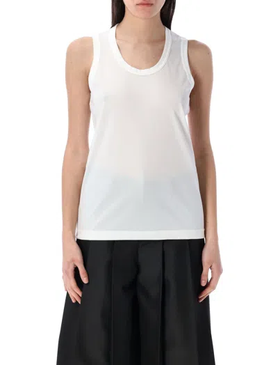 Comme Des Garçons Tank Top In White