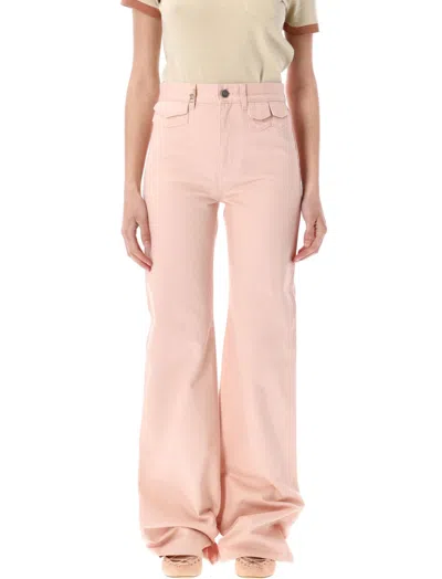 Chloé Jeans In Denim Rosa Pastello Donna In Pink