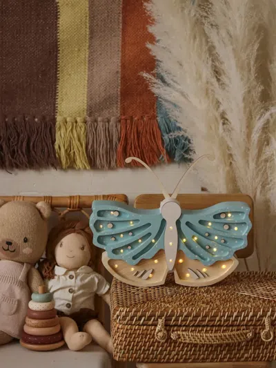 Little Lights Butterfly-shaped Decorative Lamp In Blue