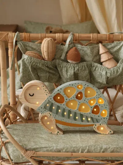 Little Lights Turtle-shaped Wooden Light In Multi
