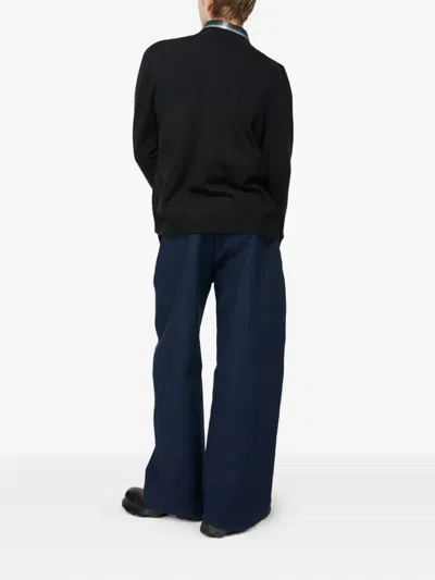 Acne Studios Ribbed Button-up Cardigan In Black