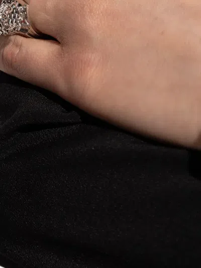Versace Medusa Chain Ring In Metallic