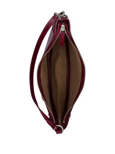 Polo Ralph Lauren Sport Calf Polo Id Mini Shoulder Bag Pomegranate In Red