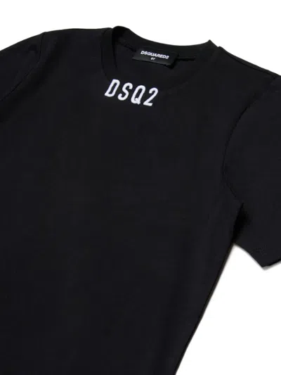 Dsquared2 Embroidered-logo T-shirt In Black