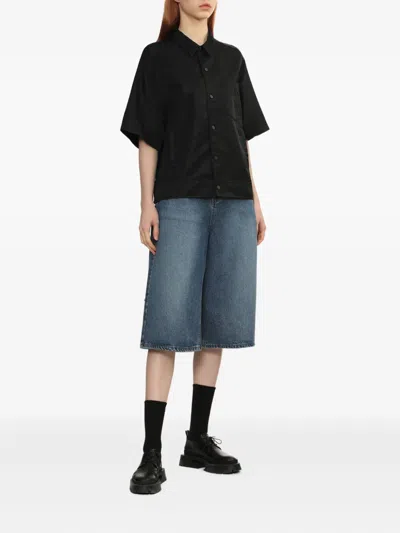Ader Error Bk Tag Half-sleeve Shirt In Black