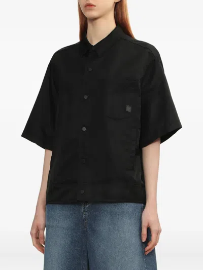 Ader Error Bk Tag Half-sleeve Shirt In Black