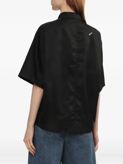 Ader Error Bk Tag Half-sleeve Shirt In Black