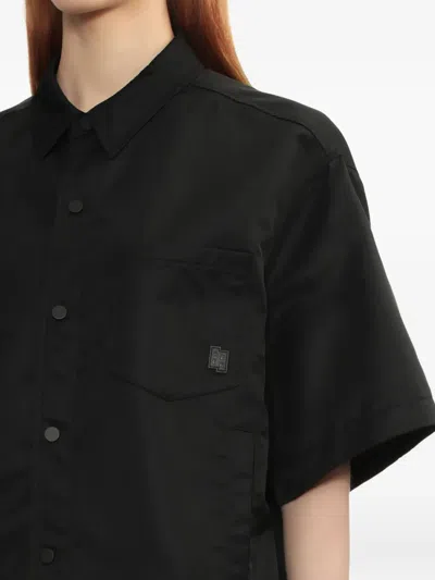 Ader Error Bk Tag Half-sleeve Shirt In Black