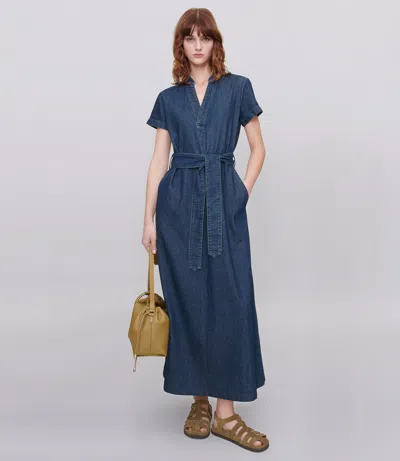 Apc A.p.c. "annelie" Dress In Blue