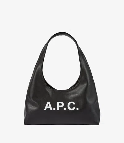 Apc A.p.c. Black Bag With Magnetic Fastening In Black