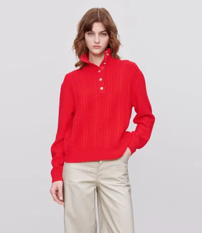 Apc Thea Red Pullover Sweater