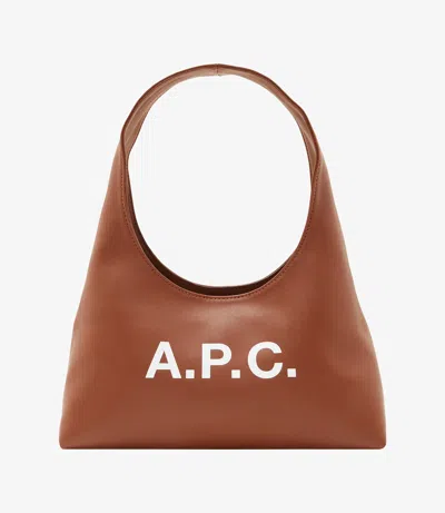 Apc A.p.c. Cognac Brown Shoulder Bag In Brown