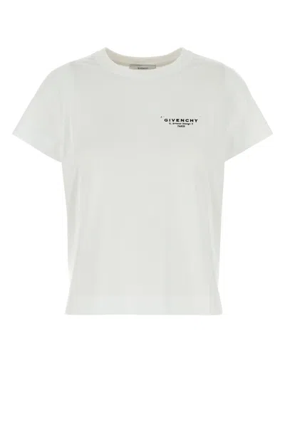 Givenchy White Cotton Jersey Crewneck T-shirt In White