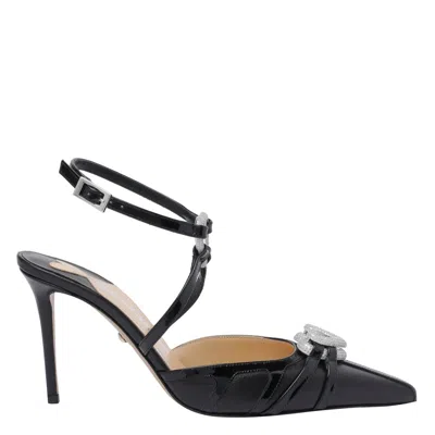 Mach&mach Mach & Mach Women Double Heart Pumps In Black