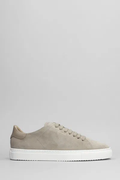 Axel Arigato Clean 90 Beige Sneakers With Side Logo Lettering In Suede Man In Gray