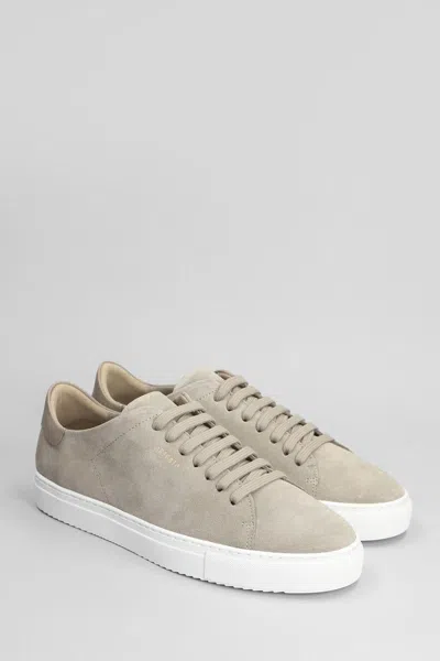 Axel Arigato Clean 90 Beige Sneakers With Side Logo Lettering In Suede Man In Gray