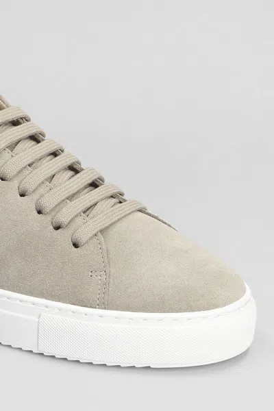 Axel Arigato Clean 90 Beige Sneakers With Side Logo Lettering In Suede Man In Gray