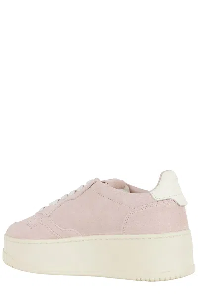 Autry White Platform Low Sneaker In Neutral