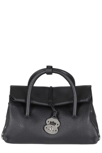 Zanellato Dotta Small Black Leather Bag