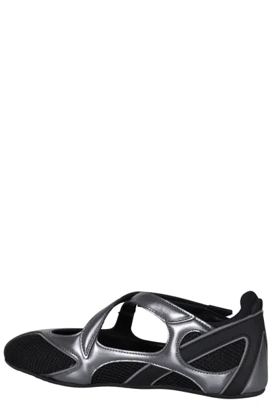 Attico Flat Shoes Blacks And Greys In Black