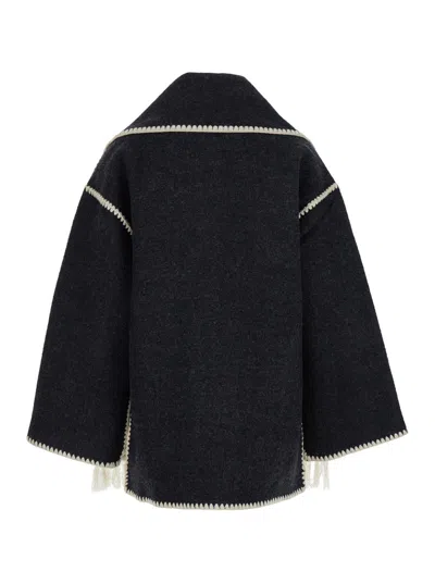 Totême Toteme Embroidered Scarf Wool Jacket