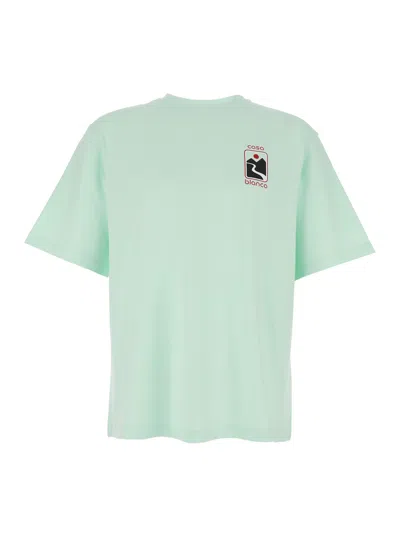 Casablanca Oversize Graphic Print Sunset Valley T-shirt In Green