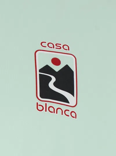 Casablanca Oversize Graphic Print Sunset Valley T-shirt In Green