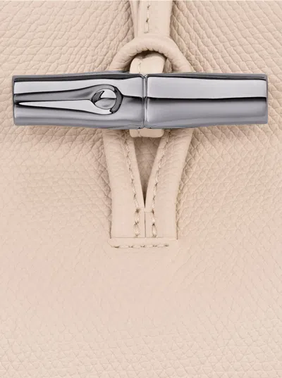 Longchamp Le Roseau Pink Small Handbag With Adjustable And Removable Shoulder Strap In Leather In Pink