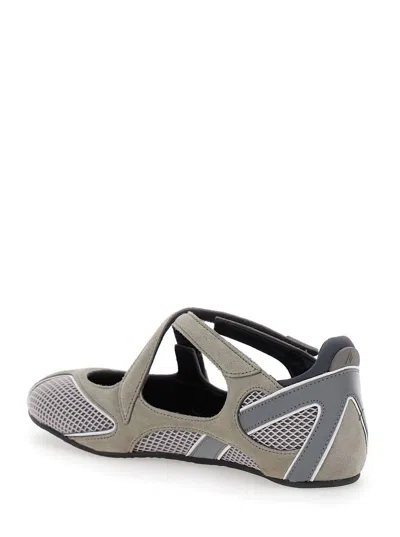 Attico Floor 01 Flat Ballerina In Gray