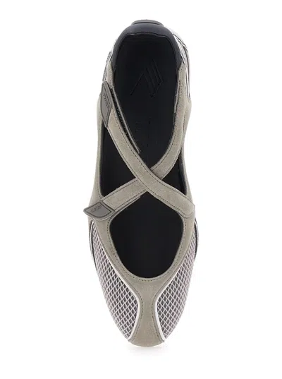 Attico Floor 01 Flat Ballerina In Gray