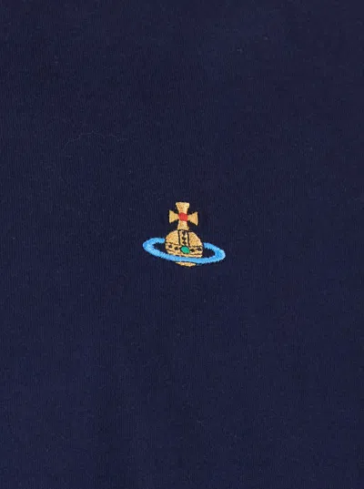 Vivienne Westwood Woman T-shirt Navy Size L Organic Cotton In Blue